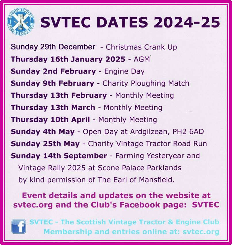 SVTEC Dates 2025